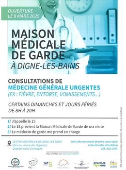 Ouverture d'une maison médicale de garde à Digne-Les-Bains